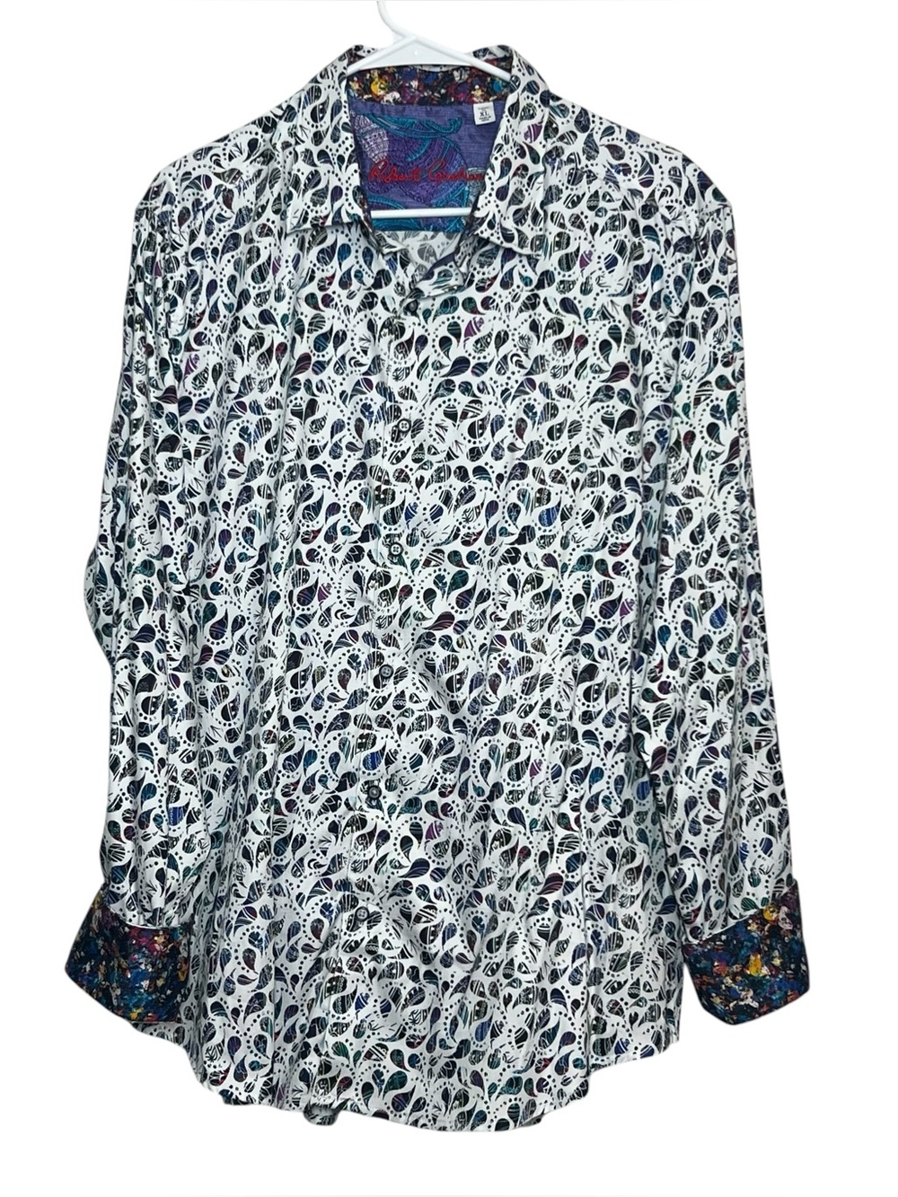 Robert Graham Spell Bound Long Sleeves Button Up Shirt Mens Size XL Classic Fit
